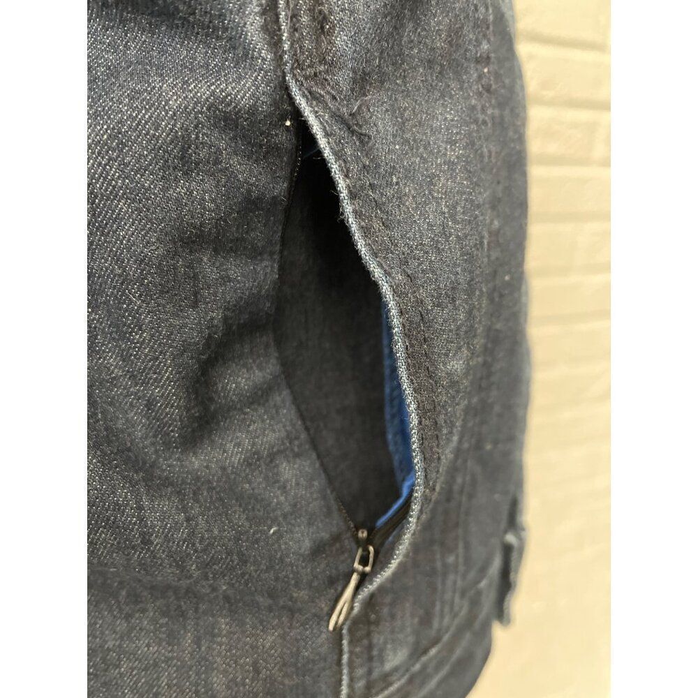 Levi Strauss & Co Women Long Sleeve Blue Denim Trucker Hoodie Jacket Size M - Picture 9 of 15